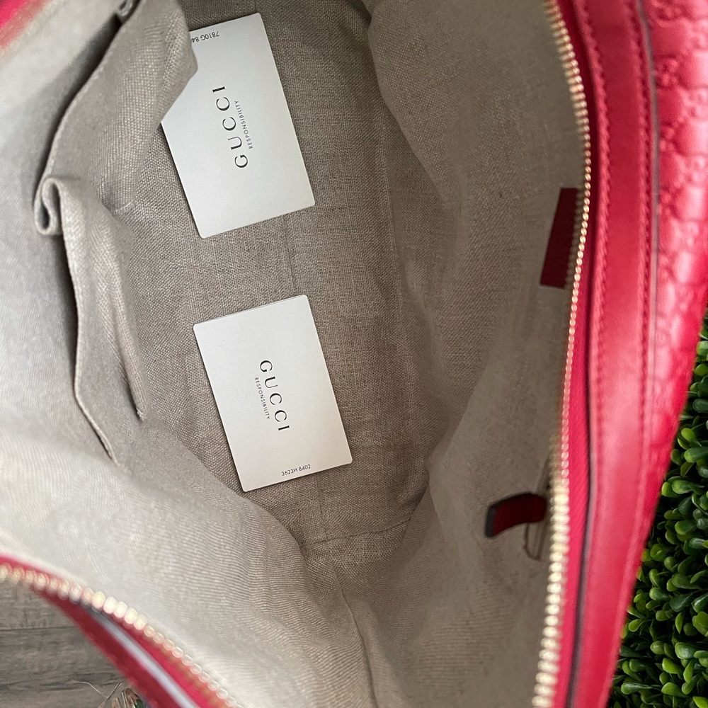 Gucci pre owned Microguccissima dark red  hobo - Picture 8 of 14